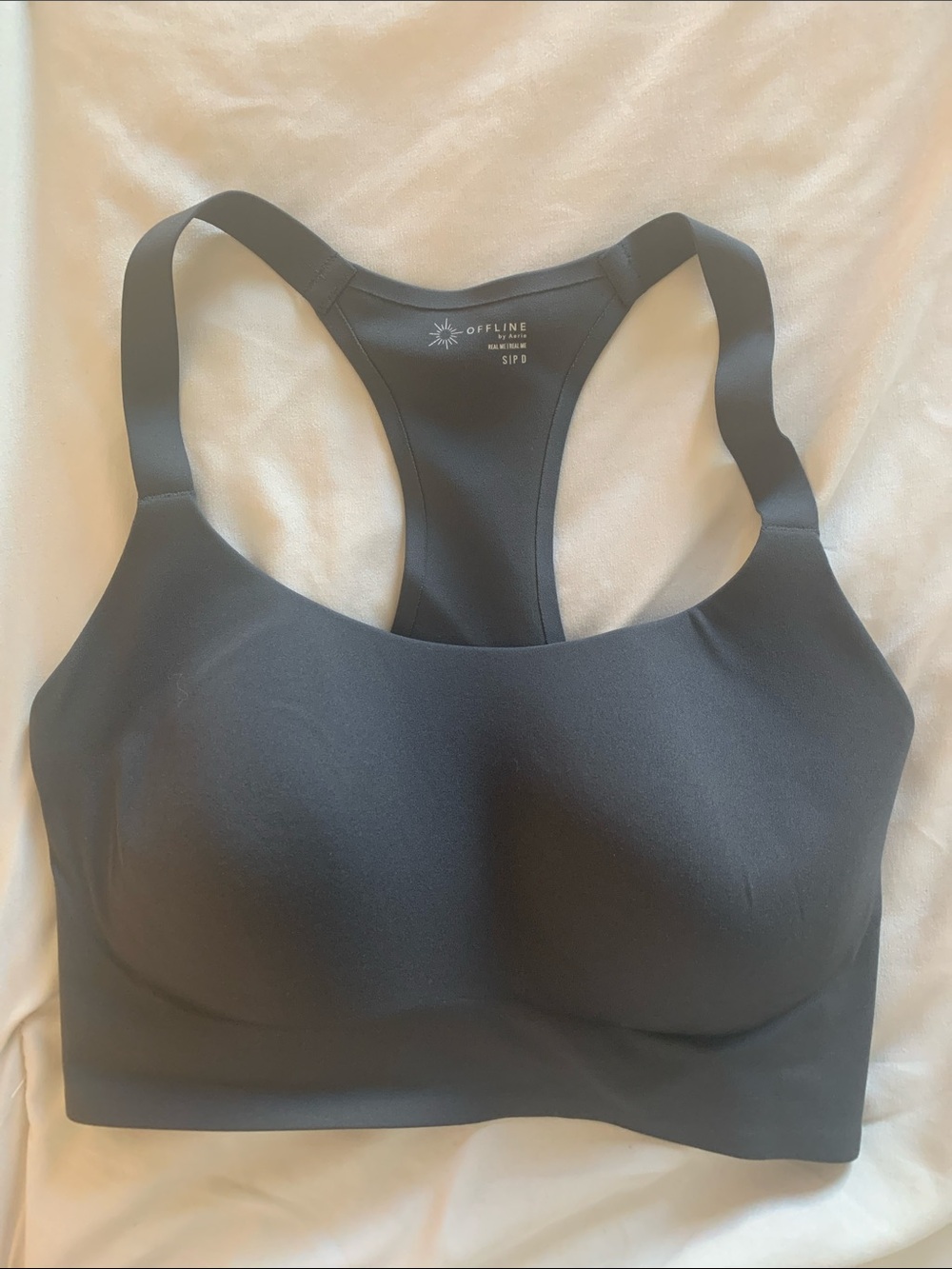 aerie Black Seamless Racerback Sports Bra